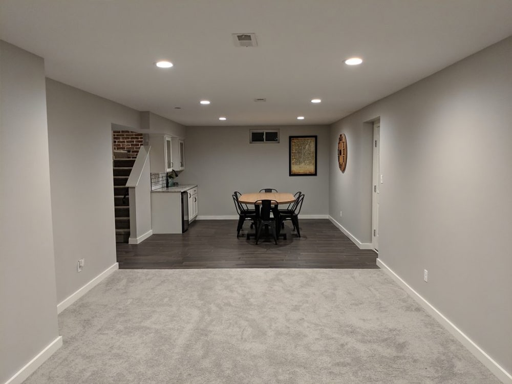 Basement painting remodeling