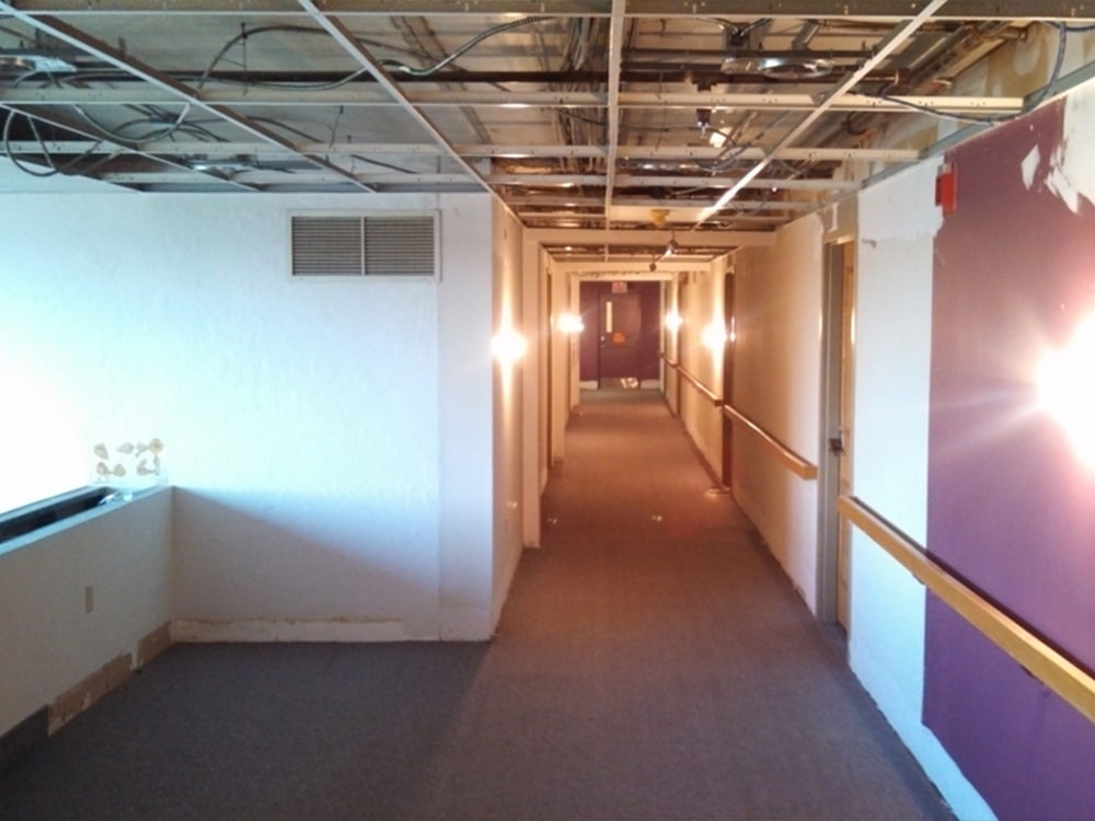 hallway being constructed/renovated